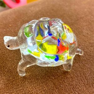 Millefiori glass turtle for terrariums or to collect